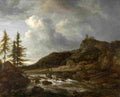 rui Mountainous Landscape with Torrent Art A4 Photo Print