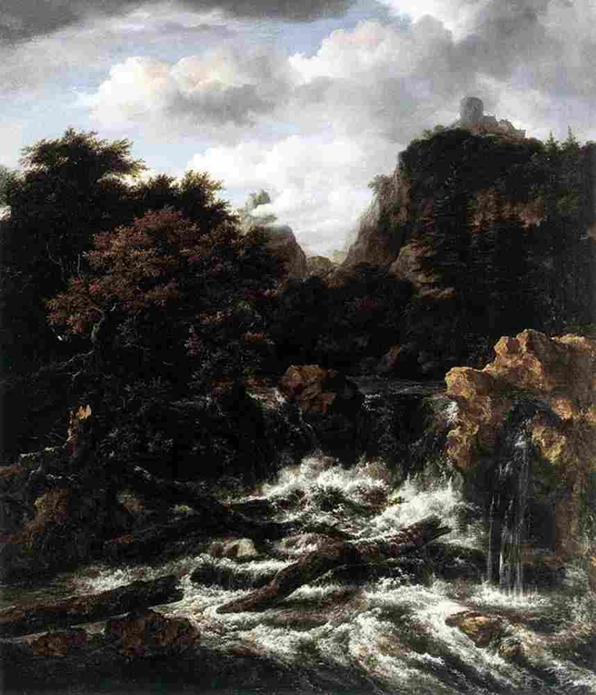 rui Norwegian Landscape with Waterfall Art A4 Photo Print