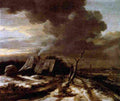 rui Winter Landscape with View Over the Amstel Amsterdam Art A4 Photo Print