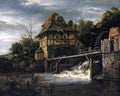 rui two undershot watermills with men opening a sluice Art A4 Photo Print