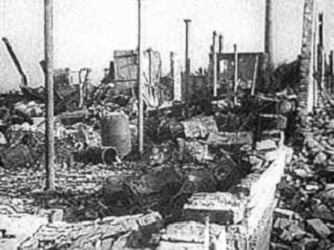 ruin debris poles1980s 1990s A4 Photo Print