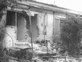 ruined building exterior1980s 1990s A4 Photo Print
