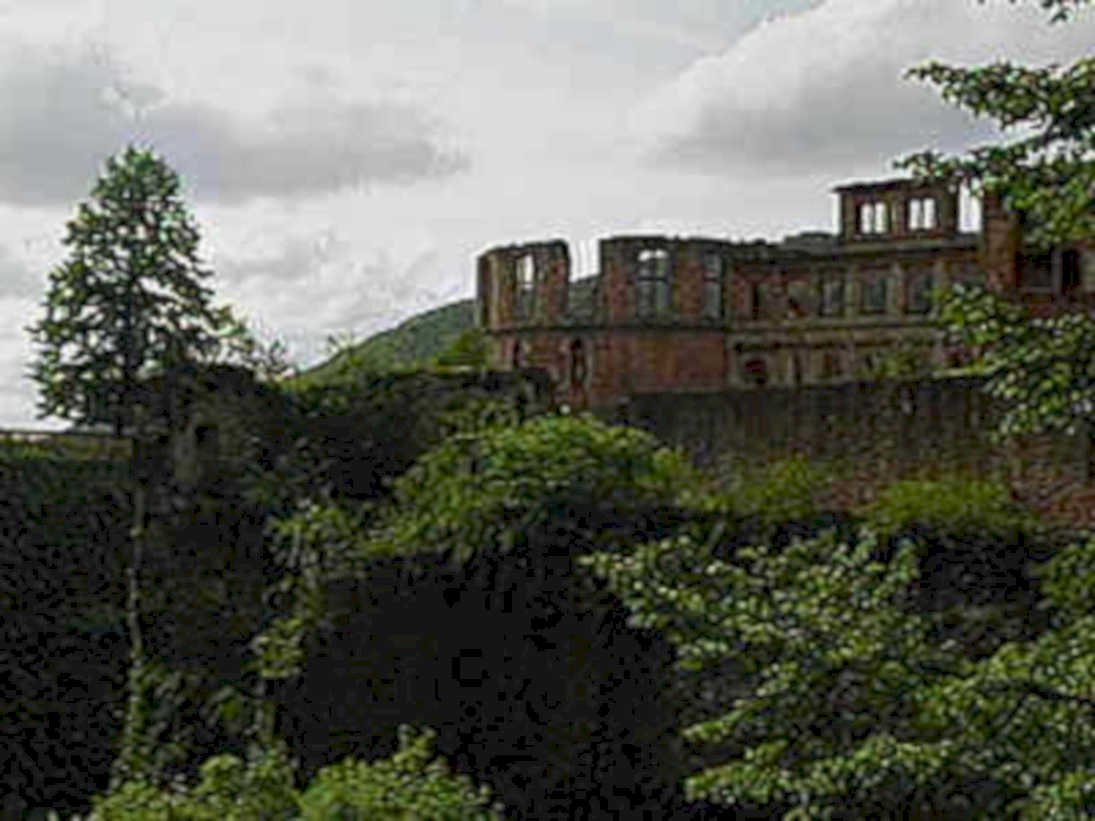 ruined chateau cliffside1980s 1990s A4 Photo Print