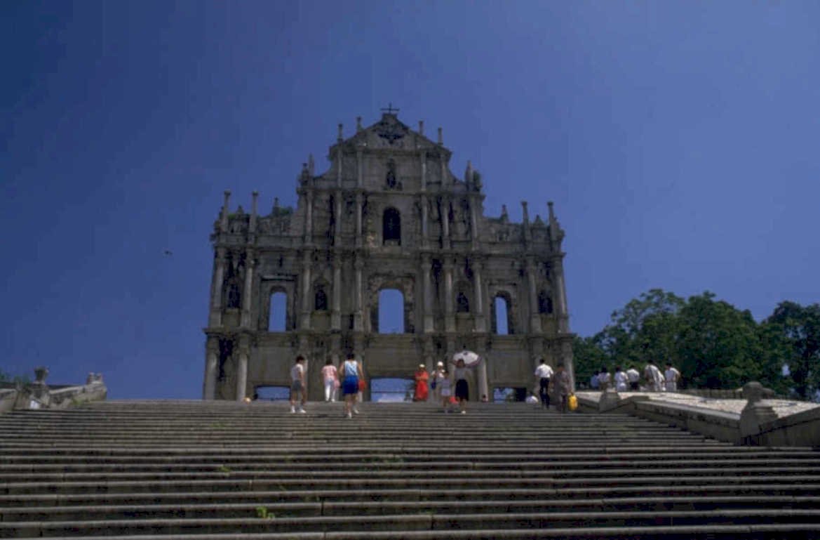 ruined church macau 1980s 1990s A4 Photo Print