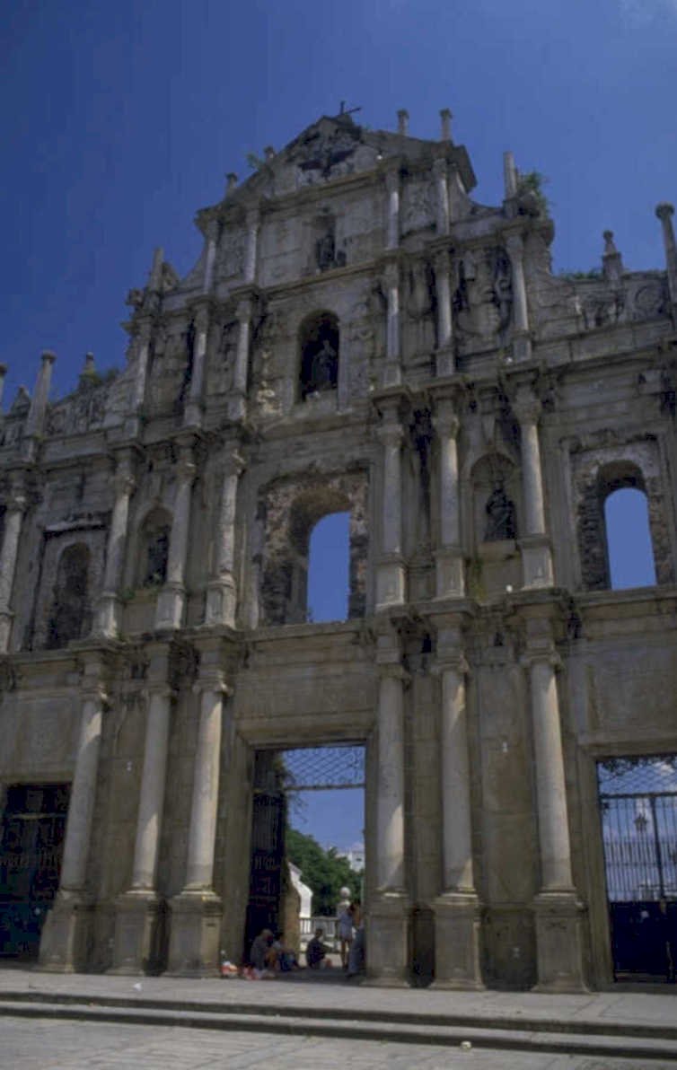ruined gate macau 1980s 1990s A4 Photo Print
