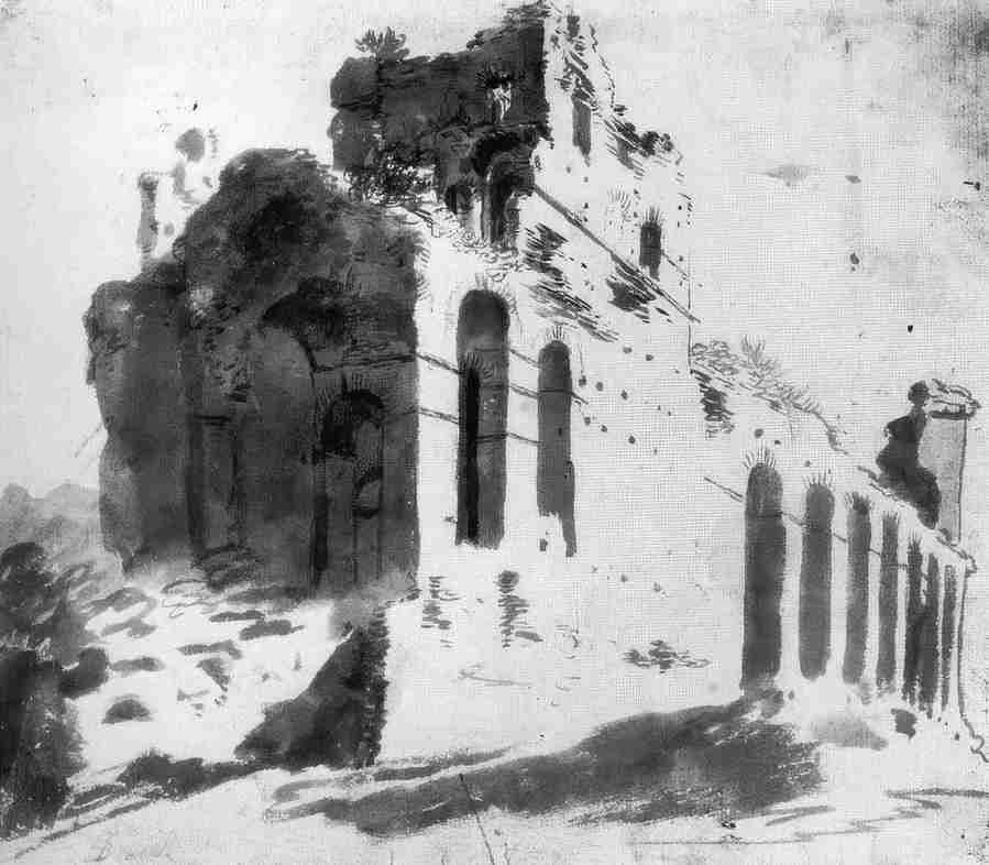 ruins 3 Art A4 Photo Print