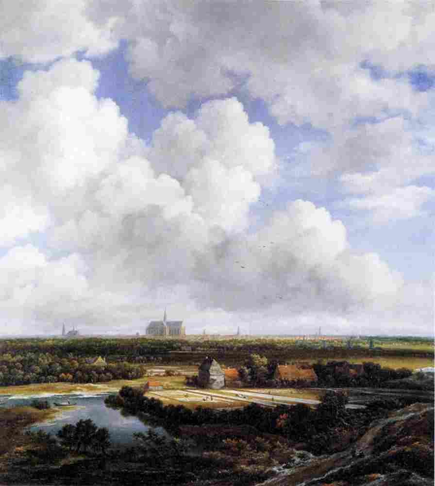 ruisdael view of haarlem with bleaching fields Art A4 Photo Print