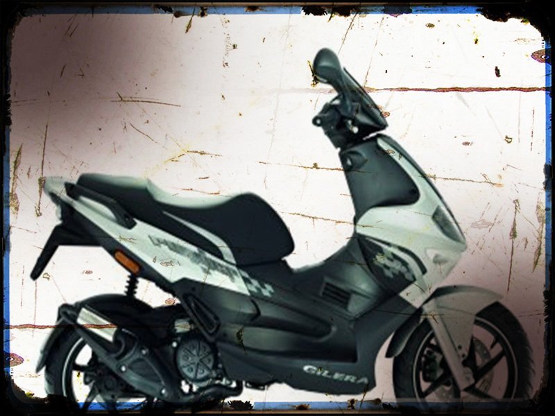 runner 50 white soul A4 Photo Print Motorbike Vintage Aged