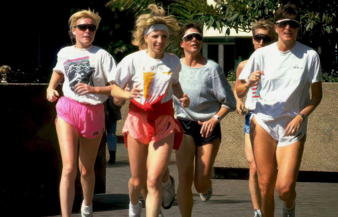 runners palm beach Vintage A4 Photo Print