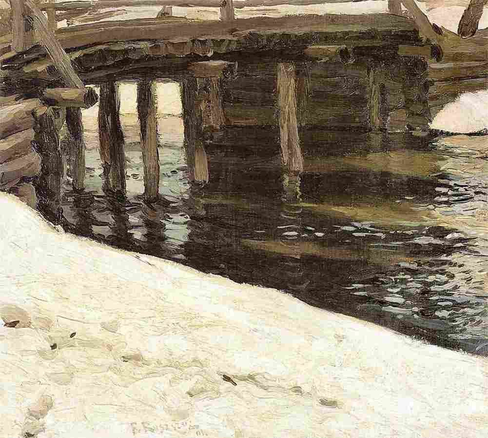 rusz Bridge in Winter Art A4 Photo Print