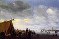 ruy Winter Landscape with Skaters and Tent main Art A4 Photo Print