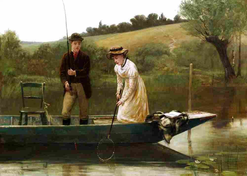 sadler netting the catch Art A4 Photo Print