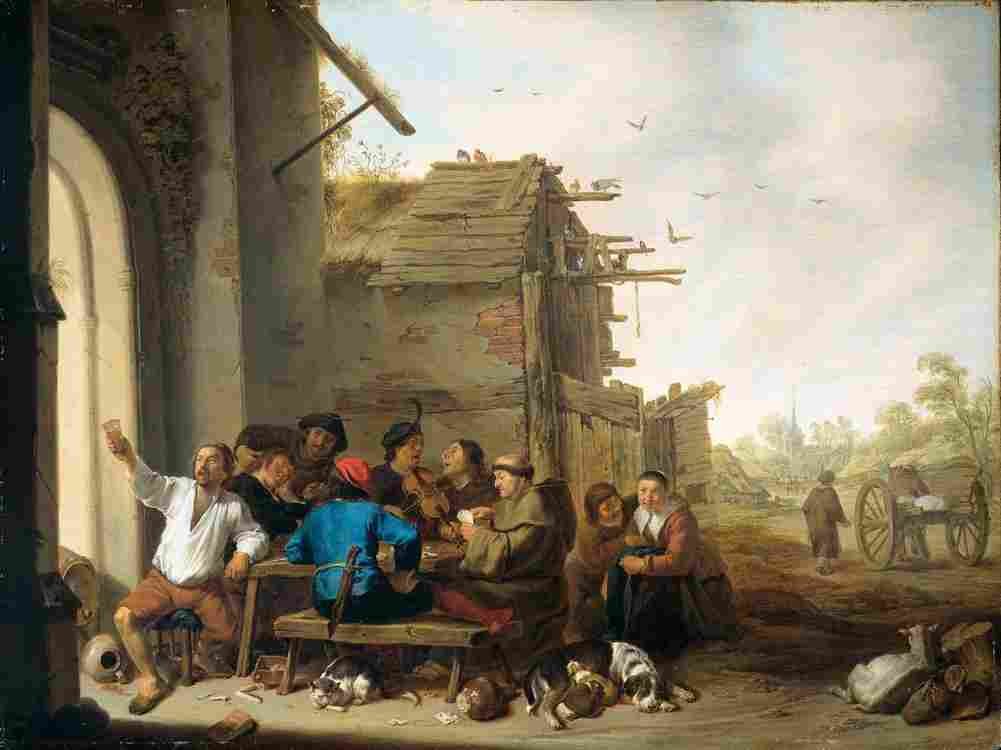 saftleven cornelis boer company Art A4 Photo Print