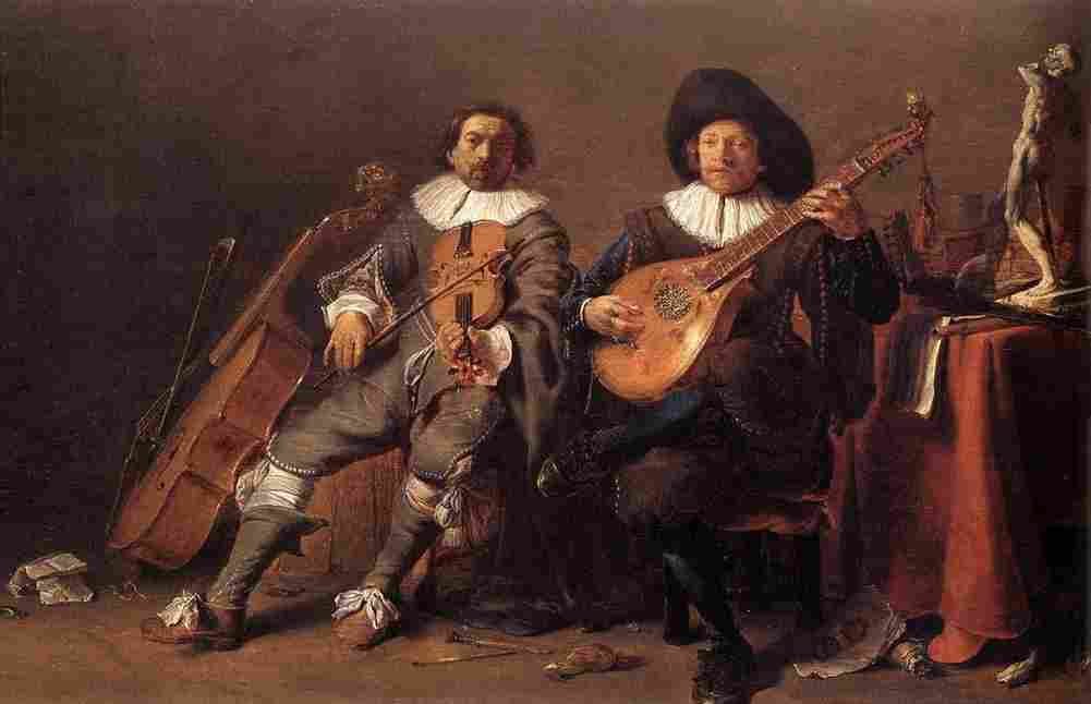 saftleven cornelis the duet Art A4 Photo Print