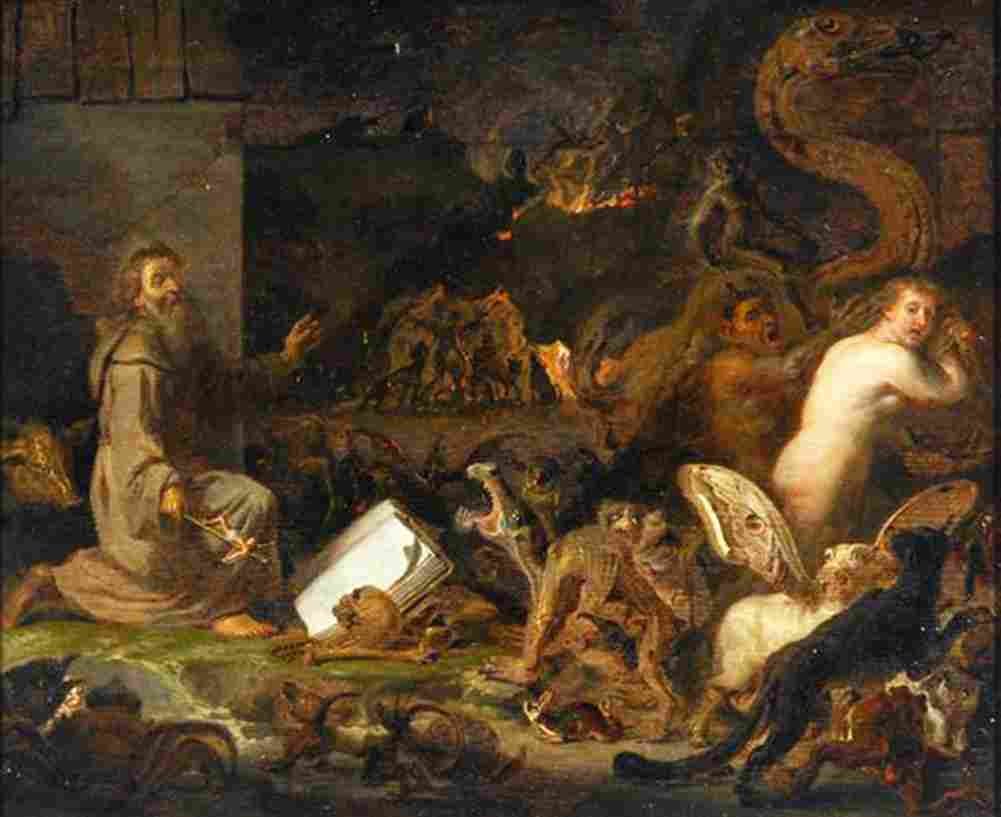 saftleven cornelis the temptation of saint anthony Art A4 Photo Print