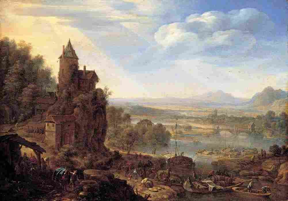 saftleven herman an extensive rhenish river landscape Art A4 Photo Print
