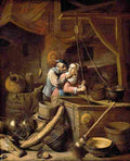 saftleven herman barn interior Art A4 Photo Print
