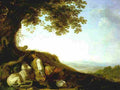 saftleven herman hunter sleeping on a hillside Art A4 Photo Print