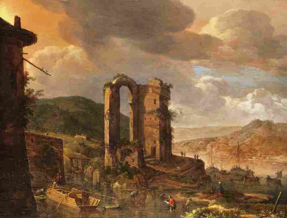 saftleven herman landscape with roman ruin Art A4 Photo Print