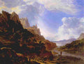 saftleven herman rhineland fantasy view Art A4 Photo Print