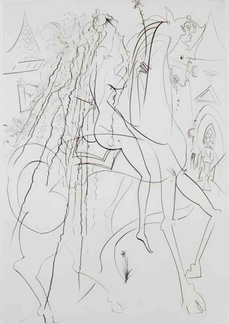 salvador dali lady godiva 3 A4 Photo Print