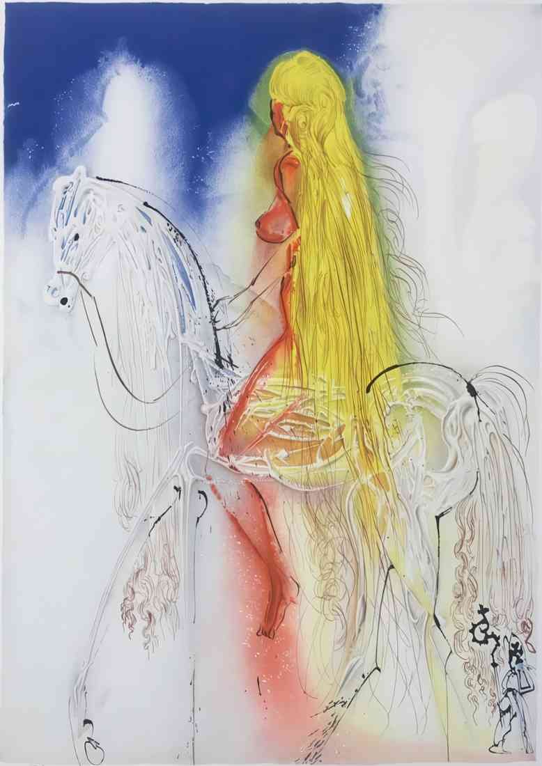 salvador dali lady godiva A4 Photo Print