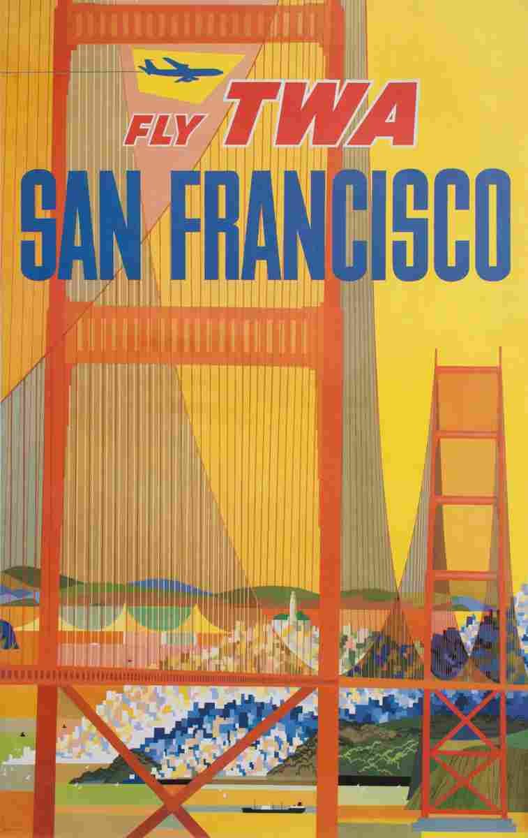 san francisco twa david klein 1958 9 Advert A4 Photo Print