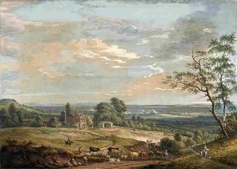 sandby Distant View of Maidstone from Lower Bell Inn Boxley Hill Art A4 Photo Print