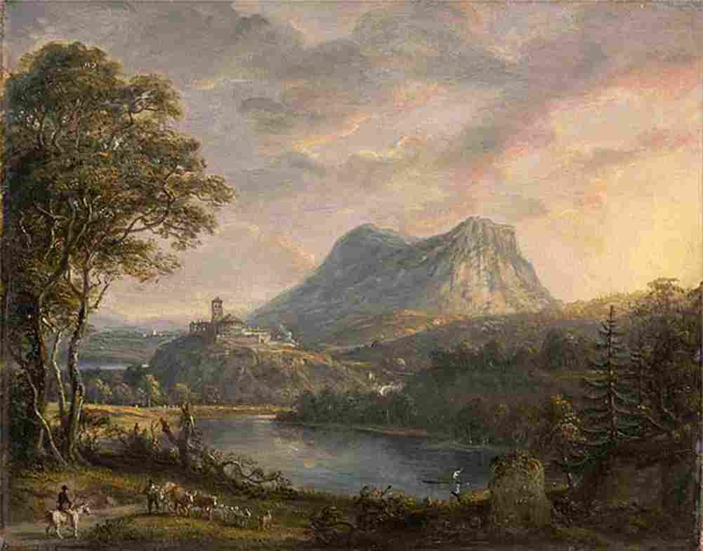 sandby Landscape with a Lake Art A4 Photo Print