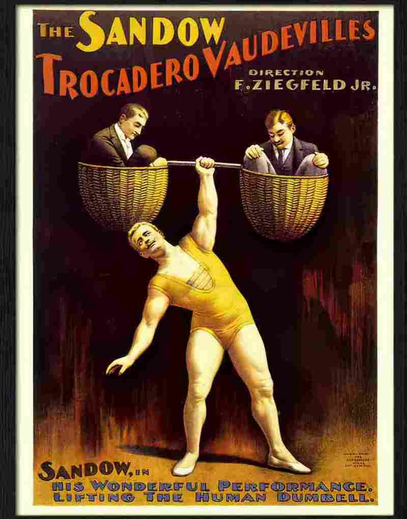 sandow trocadero vaudeville 1910s Advert A4 Photo Print