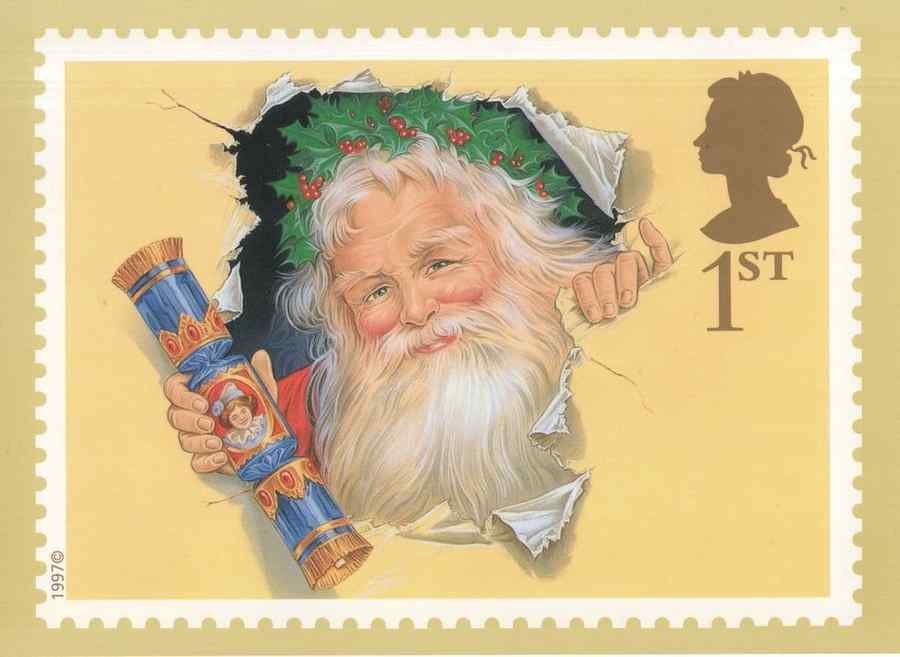 santa claus ripping crackers father christmas 161341 A4 Photo Print