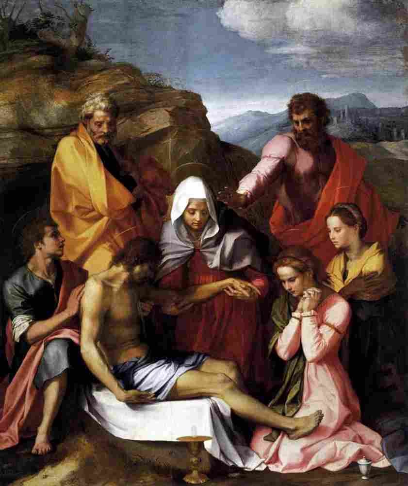 sarto Pieta with Saints Art A4 Photo Print