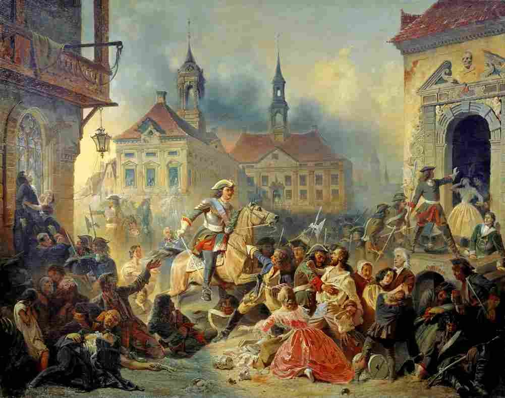 sauerweid nickolay peter one stops his marauding soldiers after taking narva Art A4 Photo Print