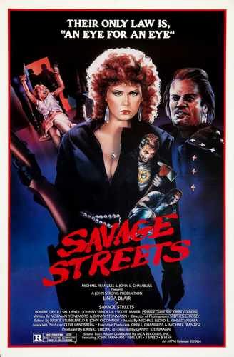 savage streets  01 film star poster A4 Photo Print