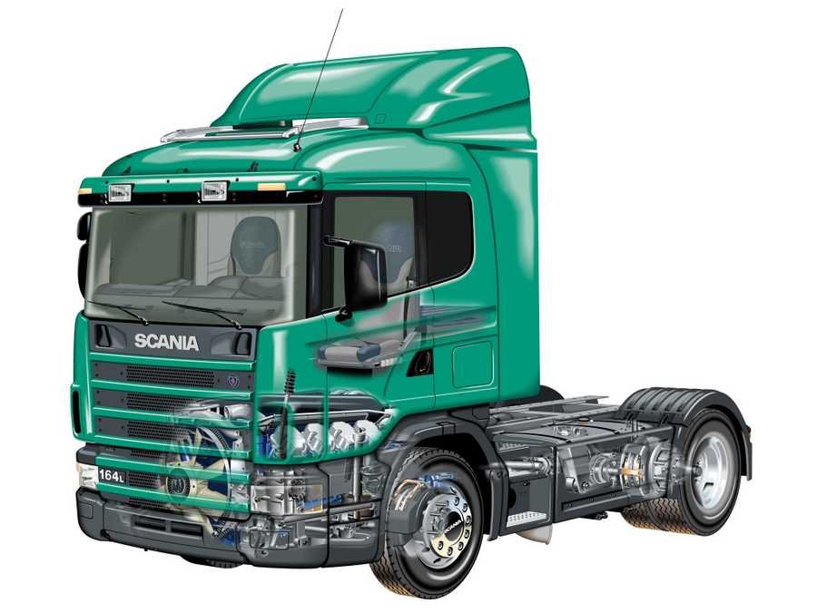 scania r164l 2000 cutaway A4 Photo Print