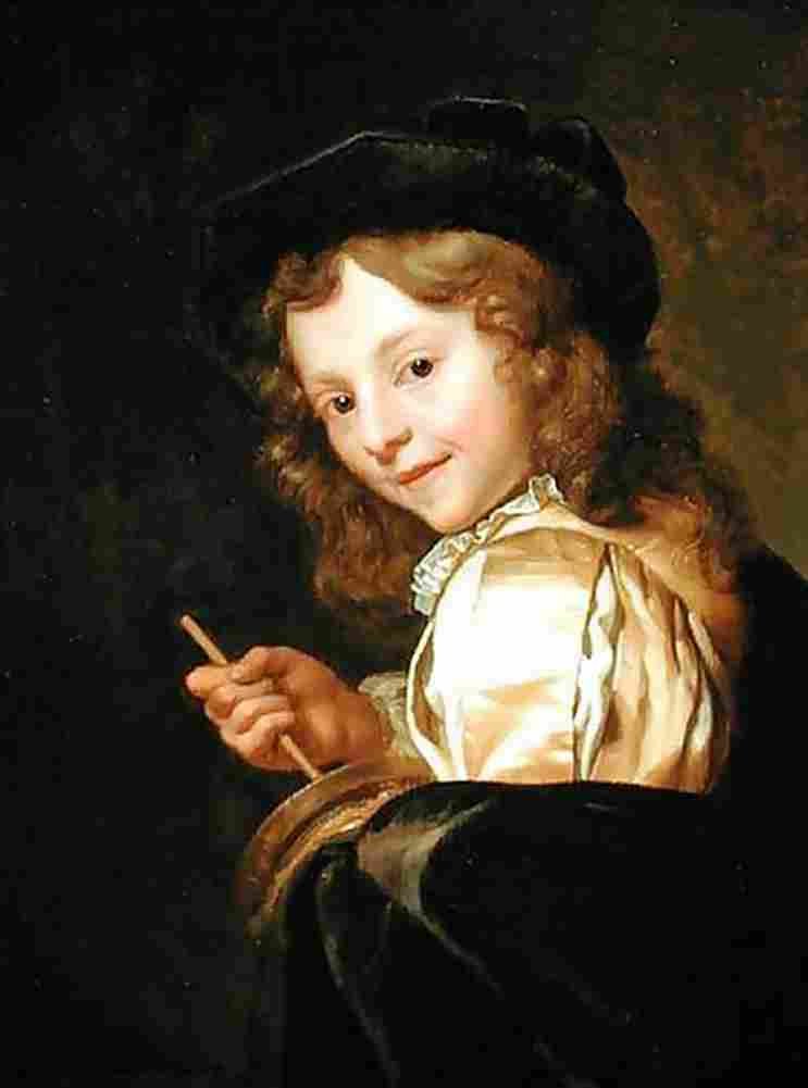 schal A Boy Playing Rommelpot Art A4 Photo Print