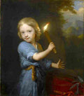 schal Boy Holding a Torch Art A4 Photo Print