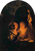 schal Lovers Lit by a Candle Art A4 Photo Print