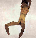 schi Seated Male Art A4 Photo Print