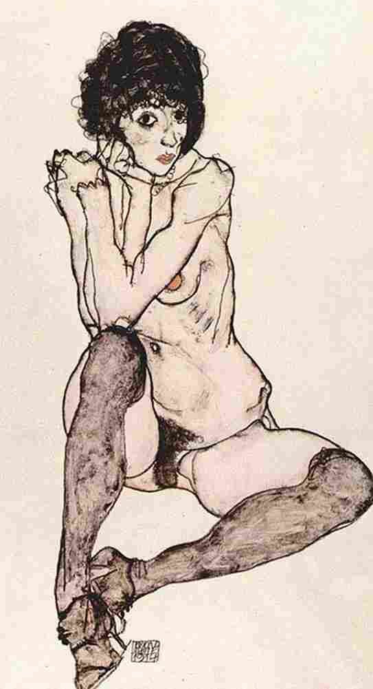 schi seated woman Art A4 Photo Print