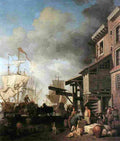 scott samuel A Thames Wharf Art A4 Photo Print