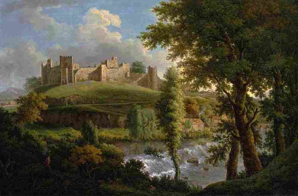scott samuel Ludlow Castle with Dinham Weir from the South West Art A4 Photo Print