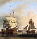scott samuel Shipping on the Thames off Rotherhithe Art A4 Photo Print