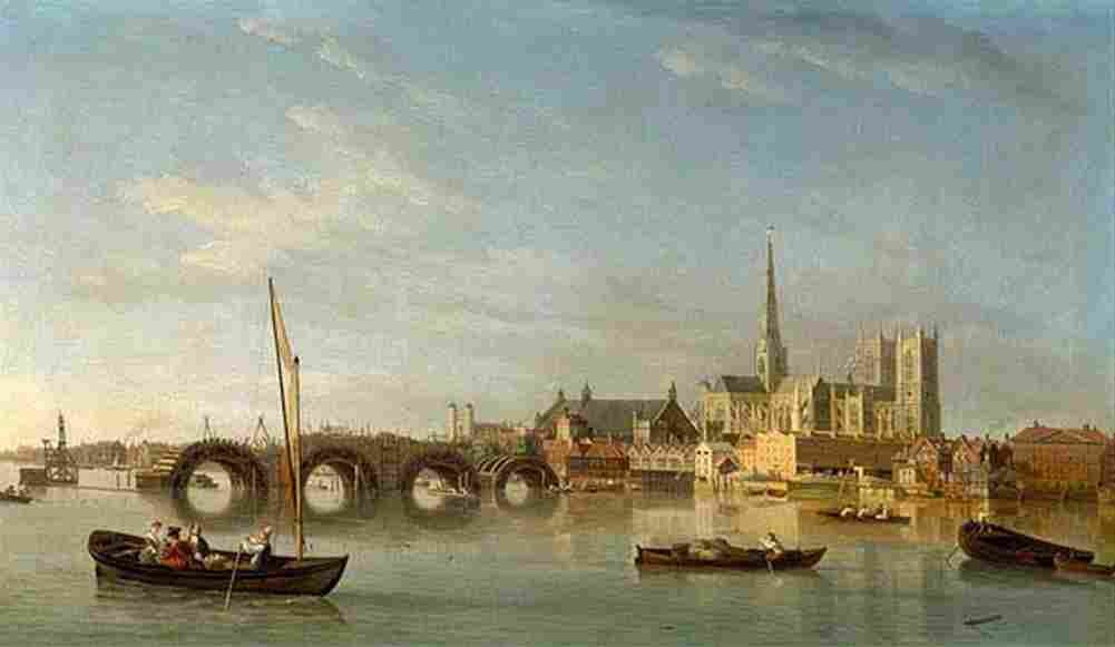scott samuel The Building of Westminster Bridge Art A4 Photo Print