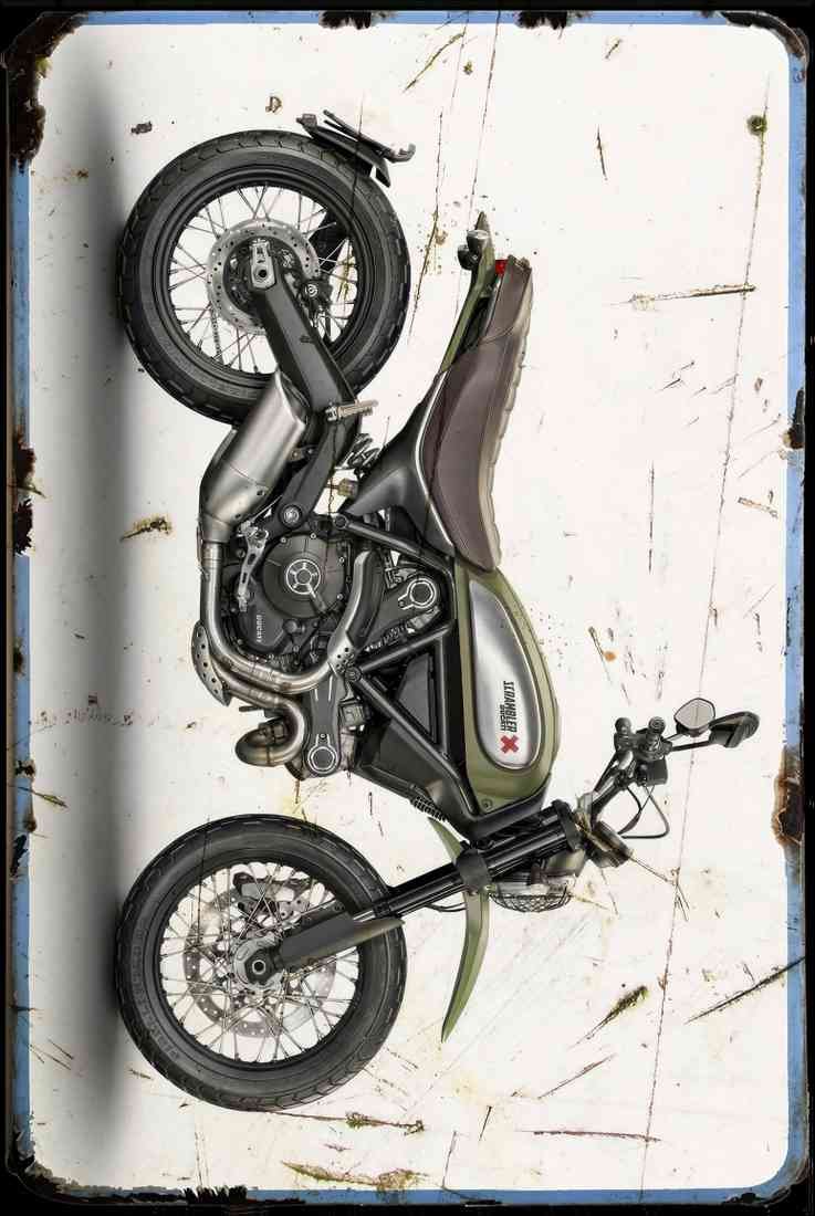 scrambler urban enduro Ducati 2024 aged A4 Photo Print