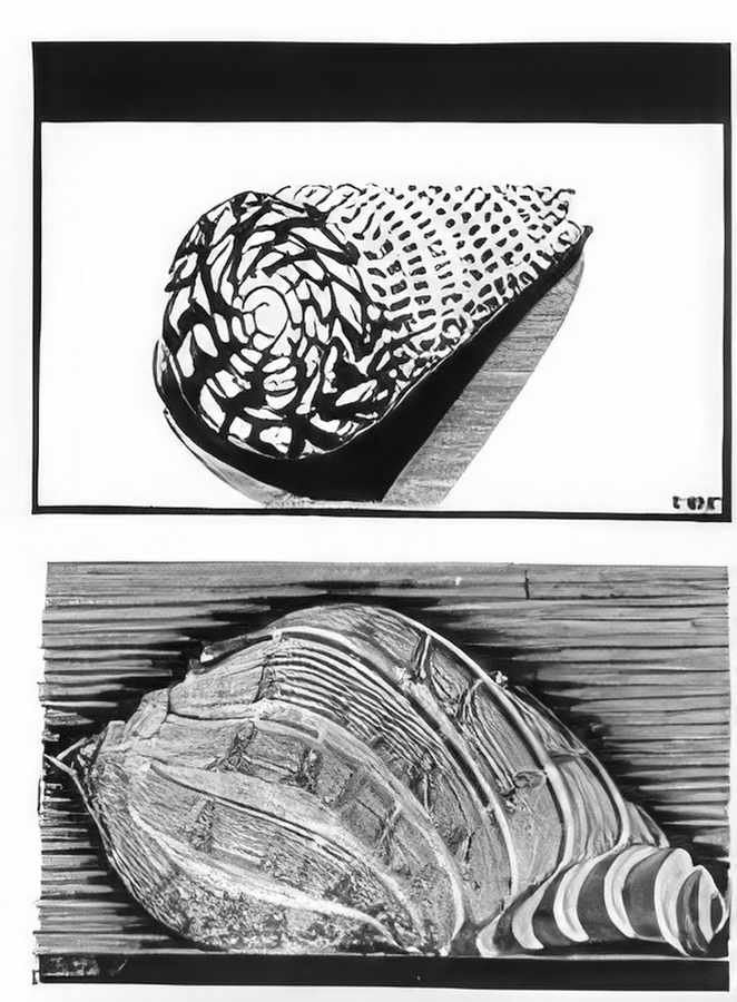 sea shells mc escher 1919 A4 Photo Print