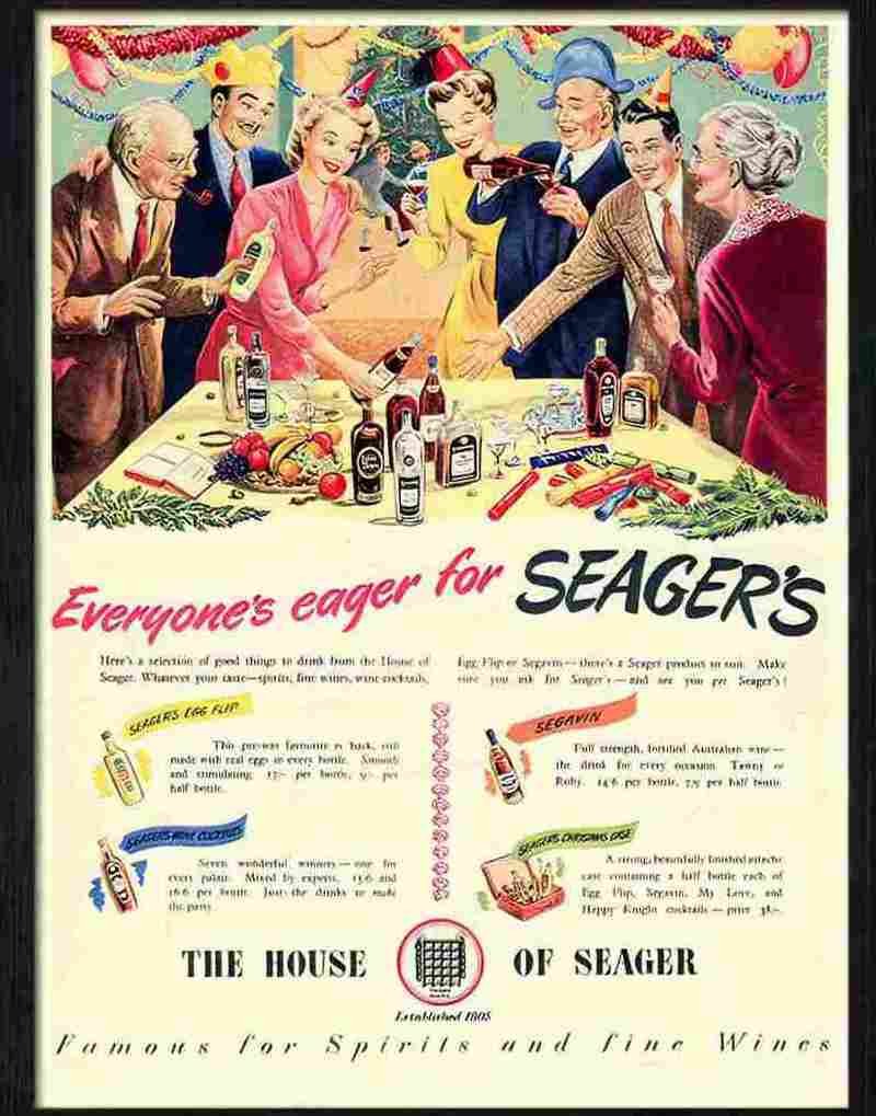 seagers 1950s Advert A4 Photo Print