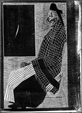 seated old woman mc escher 1920 A4 Photo Print