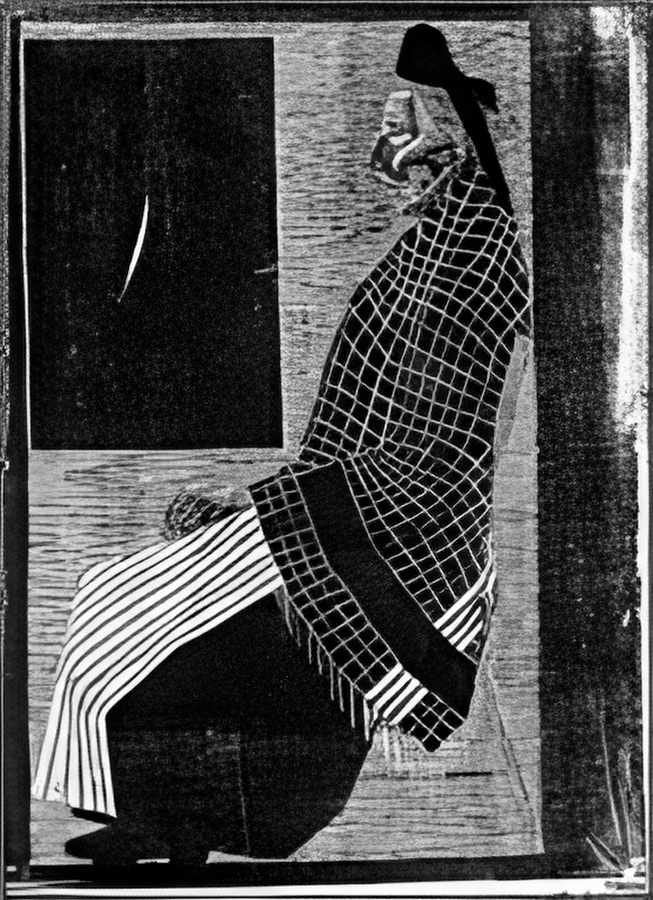 seated old woman mc escher 1920 A4 Photo Print