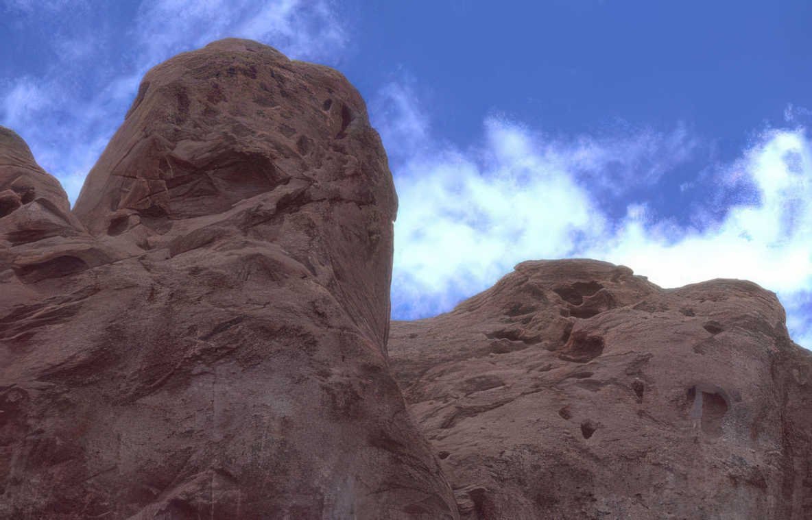 sedona columnarrocks bluesky Vintage A4 Photo Print